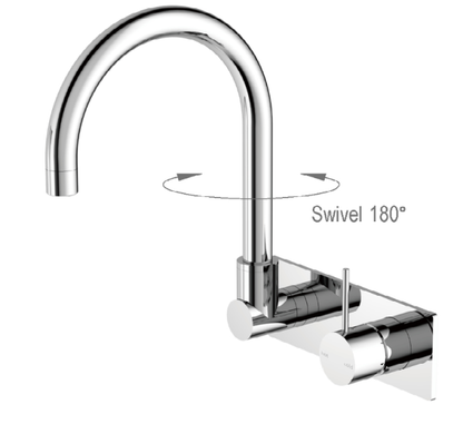 Nero Mecca Up Wall Basin Mixer Swivel Spout