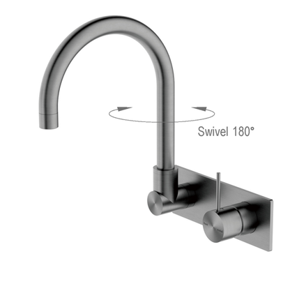 Nero Mecca Up Wall Basin Mixer Swivel Spout
