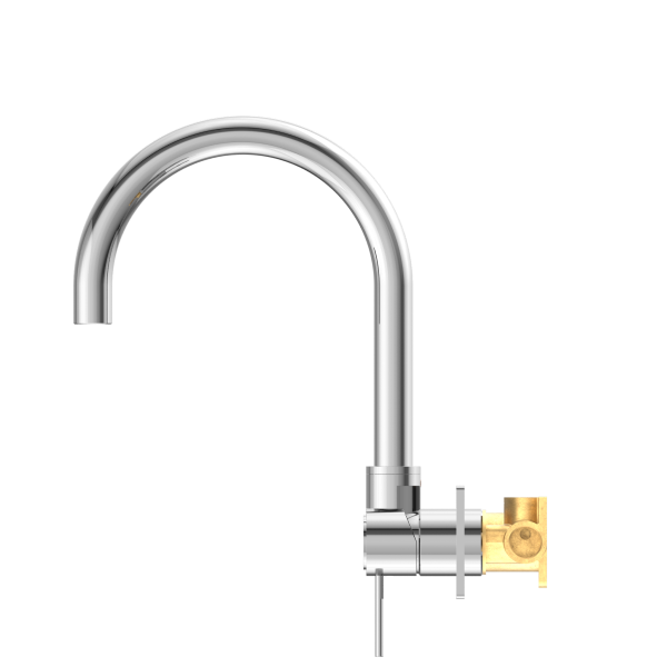 Nero Mecca Wall Basin Mixer Swivel Spout