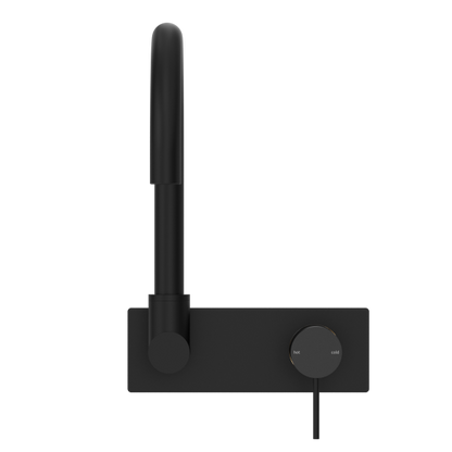 Nero Mecca Wall Basin Mixer Swivel Spout