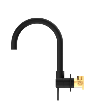 Nero Mecca Wall Basin Mixer Swivel Spout