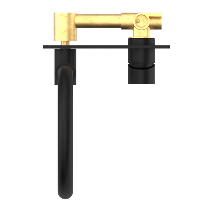 Nero Mecca Wall Basin Mixer Swivel Spout