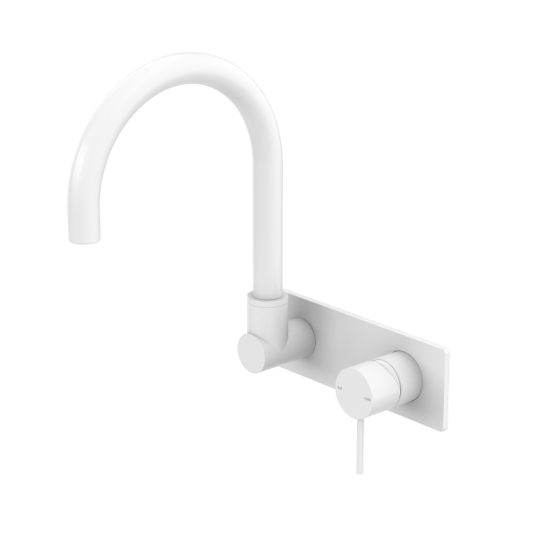 Nero Mecca Wall Basin Mixer Swivel Spout