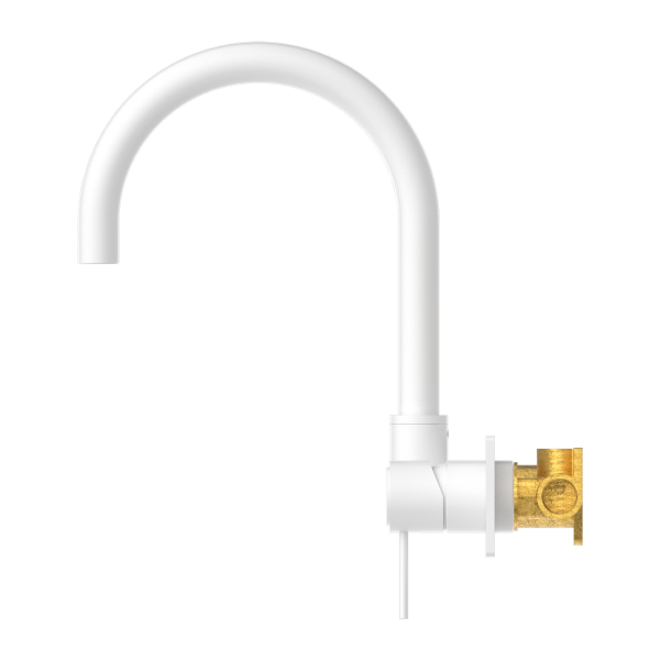 Nero Mecca Wall Basin Mixer Swivel Spout