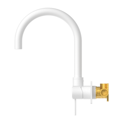 Nero Mecca Wall Basin Mixer Swivel Spout