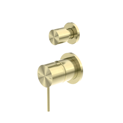 Nero Mecca Shower / Bath Wall Mixer with Diverter on Seperate Backplate