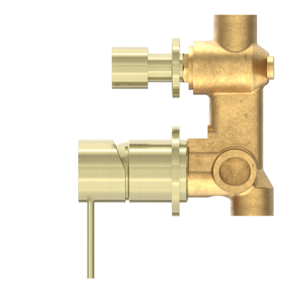 Nero Mecca Shower / Bath Wall Mixer with Diverter on Seperate Backplate