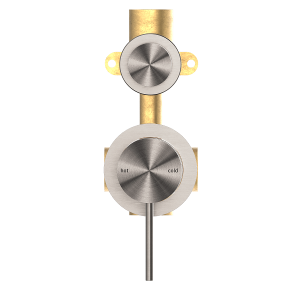 Nero Mecca Shower / Bath Wall Mixer with Diverter on Seperate Backplate