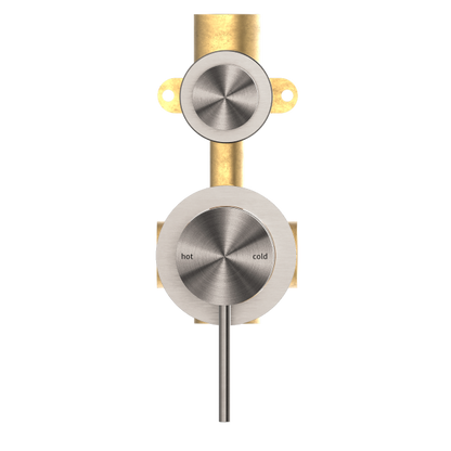 Nero Mecca Shower / Bath Wall Mixer with Diverter on Seperate Backplate