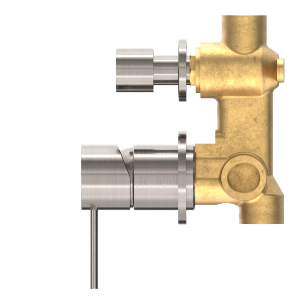 Nero Mecca Shower / Bath Wall Mixer with Diverter on Seperate Backplate