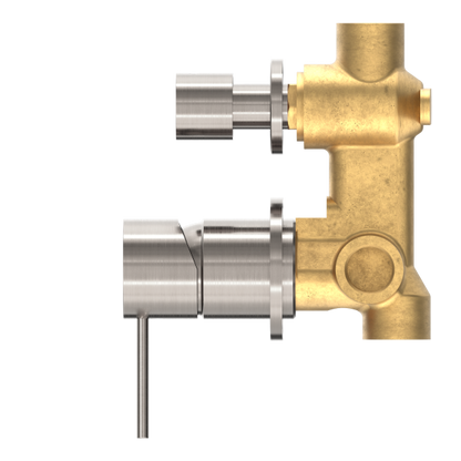 Nero Mecca Shower / Bath Wall Mixer with Diverter on Seperate Backplate