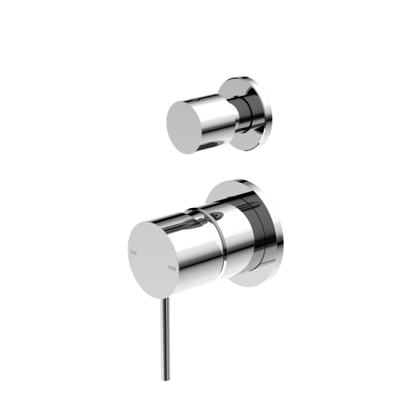 Nero Mecca Shower / Bath Wall Mixer with Diverter on Seperate Backplate