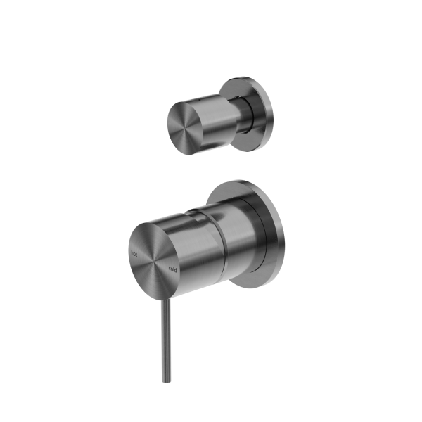 Nero Mecca Shower / Bath Wall Mixer with Diverter on Seperate Backplate
