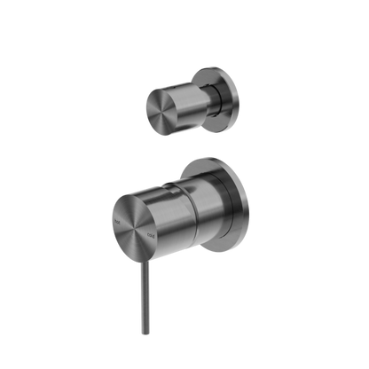 Nero Mecca Shower / Bath Wall Mixer with Diverter on Seperate Backplate