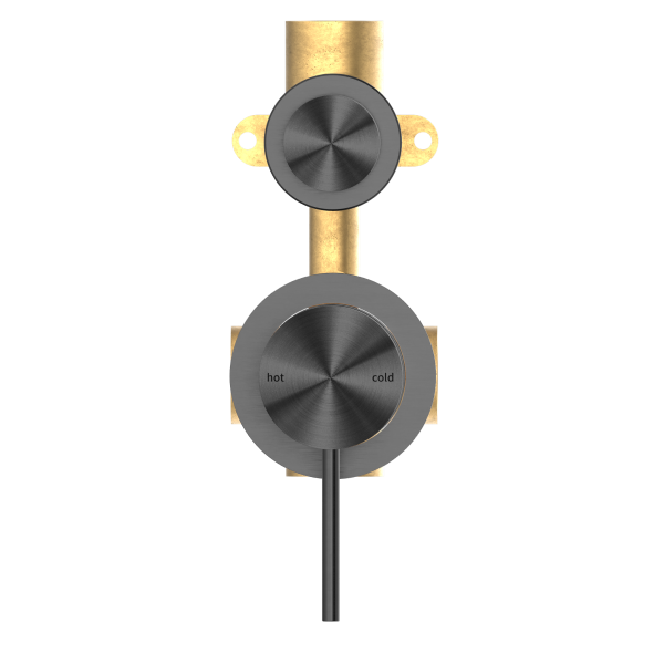 Nero Mecca Shower / Bath Wall Mixer with Diverter on Seperate Backplate