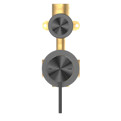 Nero Mecca Shower / Bath Wall Mixer with Diverter on Seperate Backplate