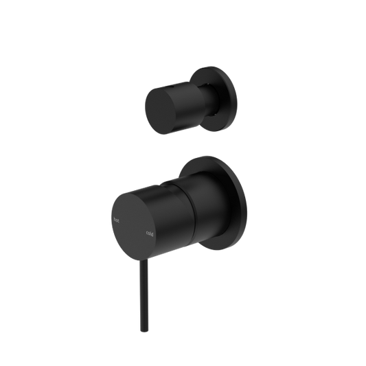 Nero Mecca Shower / Bath Wall Mixer with Diverter on Separate Backplate
