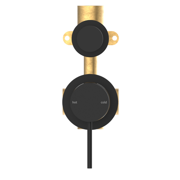 Nero Mecca Shower / Bath Wall Mixer with Diverter on Separate Backplate
