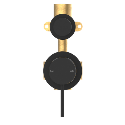Nero Mecca Shower / Bath Wall Mixer with Diverter on Separate Backplate