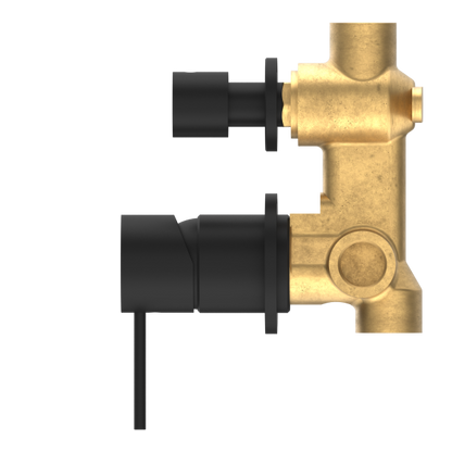 Nero Mecca Shower / Bath Wall Mixer with Diverter on Separate Backplate