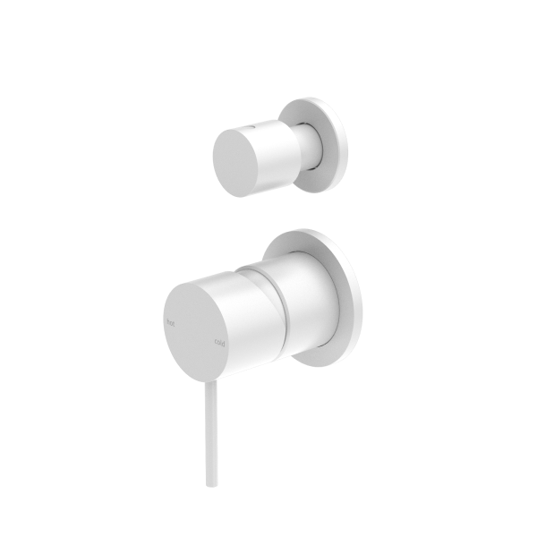 Nero Mecca Shower / Bath Wall Mixer with Diverter on Seperate Backplate