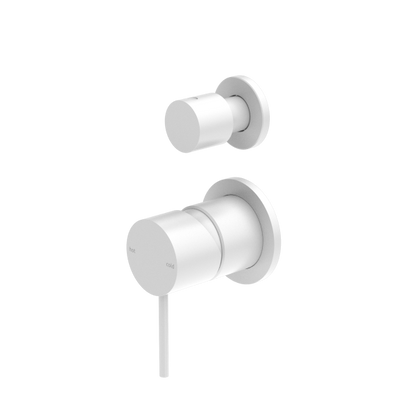 Nero Mecca Shower / Bath Wall Mixer with Diverter on Seperate Backplate