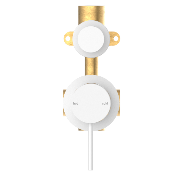 Nero Mecca Shower / Bath Wall Mixer with Diverter on Seperate Backplate