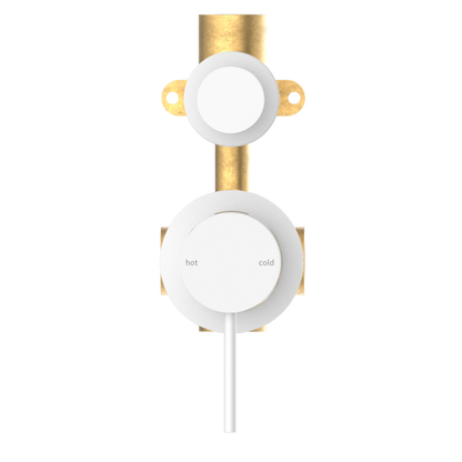 Nero Mecca Shower / Bath Wall Mixer with Diverter on Seperate Backplate
