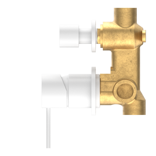 Nero Mecca Shower / Bath Wall Mixer with Diverter on Seperate Backplate
