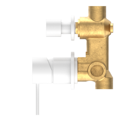 Nero Mecca Shower / Bath Wall Mixer with Diverter on Seperate Backplate