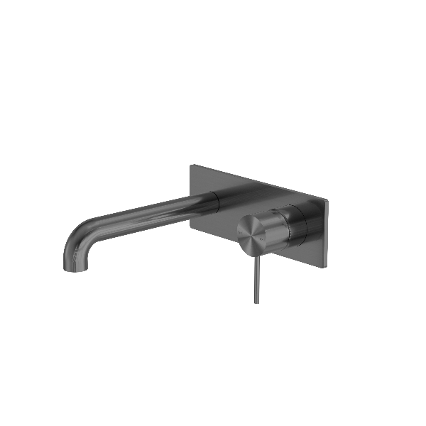 Nero Mecca NR221910A160GM Gun Metal Grey Wall Basin Mixer 160mm Spout