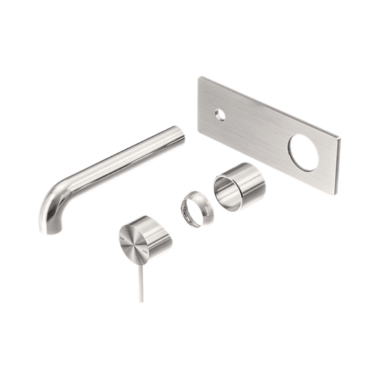 Mecca Wall Basin/Bath Mixer 185mm Trim Kits Only Brushed Nickel