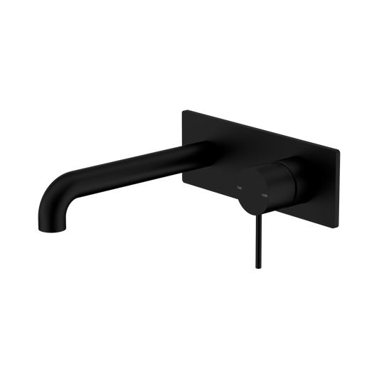 Mecca Wall Basin/Bath Mixer 260mm Matte Black