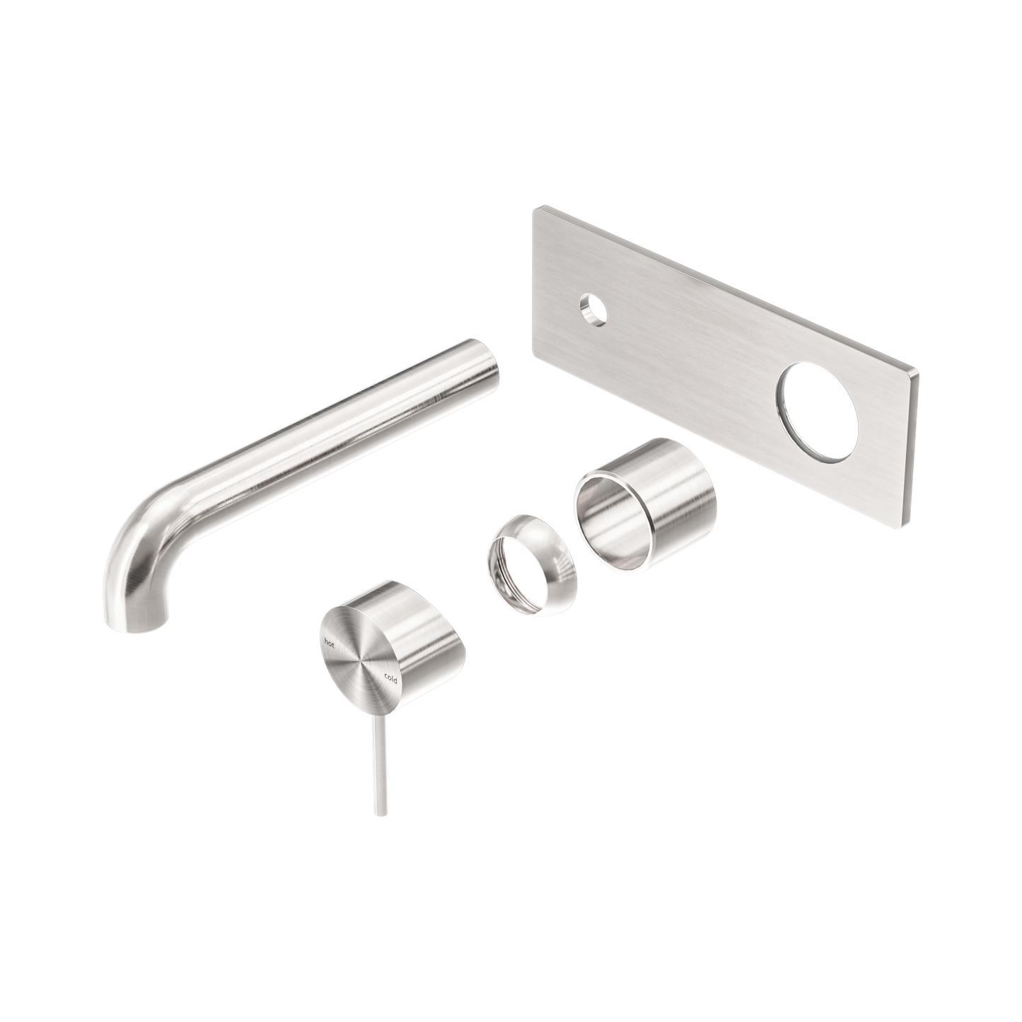 Mecca Wall Basin/Bath Mixer 260mm Trim Kits Only Brushed Nickel