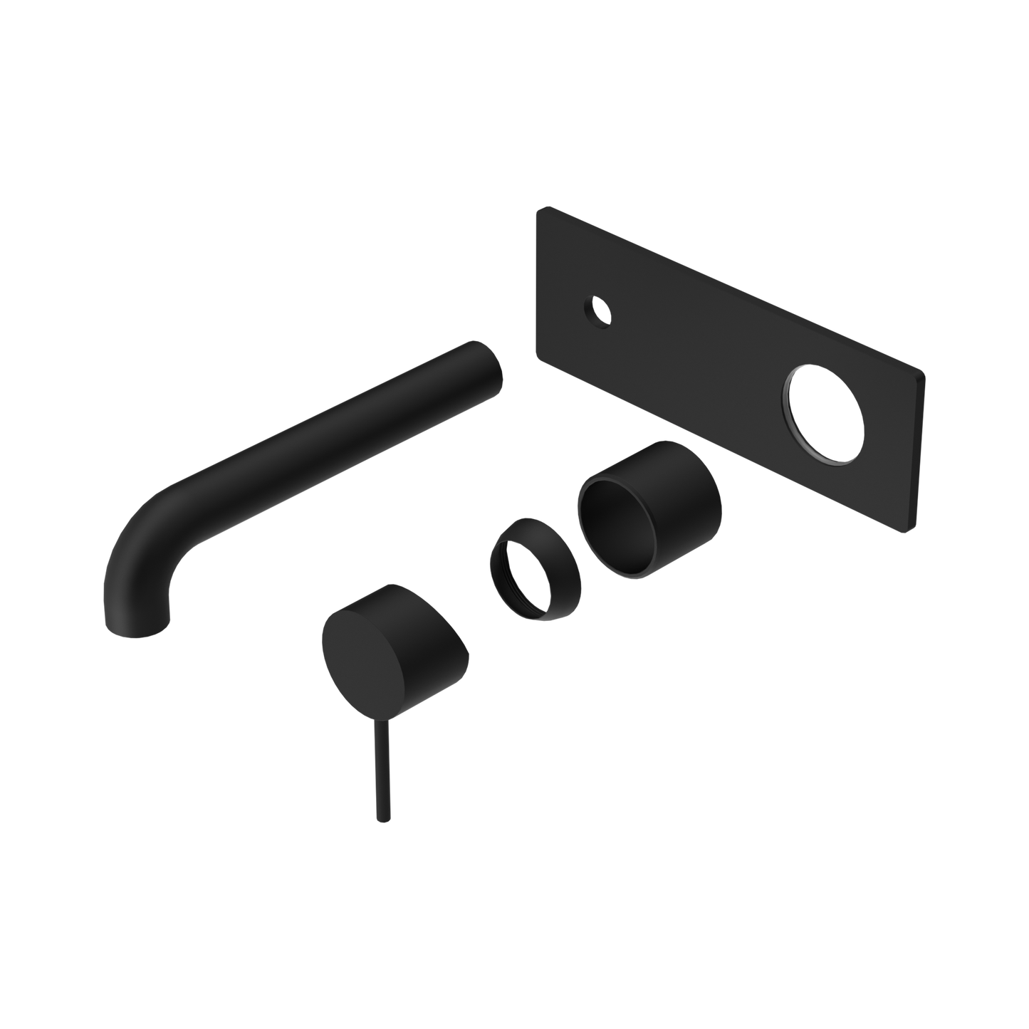 Mecca Wall Basin/Bath Mixer 260mm Trim Kits Only Matte Black