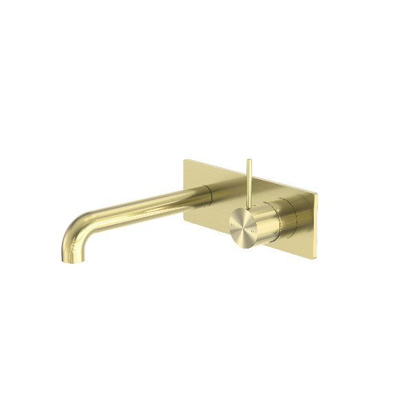 Nero Mecca Wall Basin/Bath Mixer Handle Up 120mm Brushed  NR221910B120BG