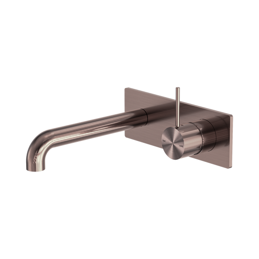 Mecca Wall Basin/Bath Mixer Handle Up 120mm Brushed Bronze