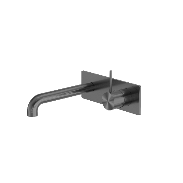 Nero Mecca Wall Basin/Bath Mixer Handle Up 120mm Gun Metal NR221910B120GM