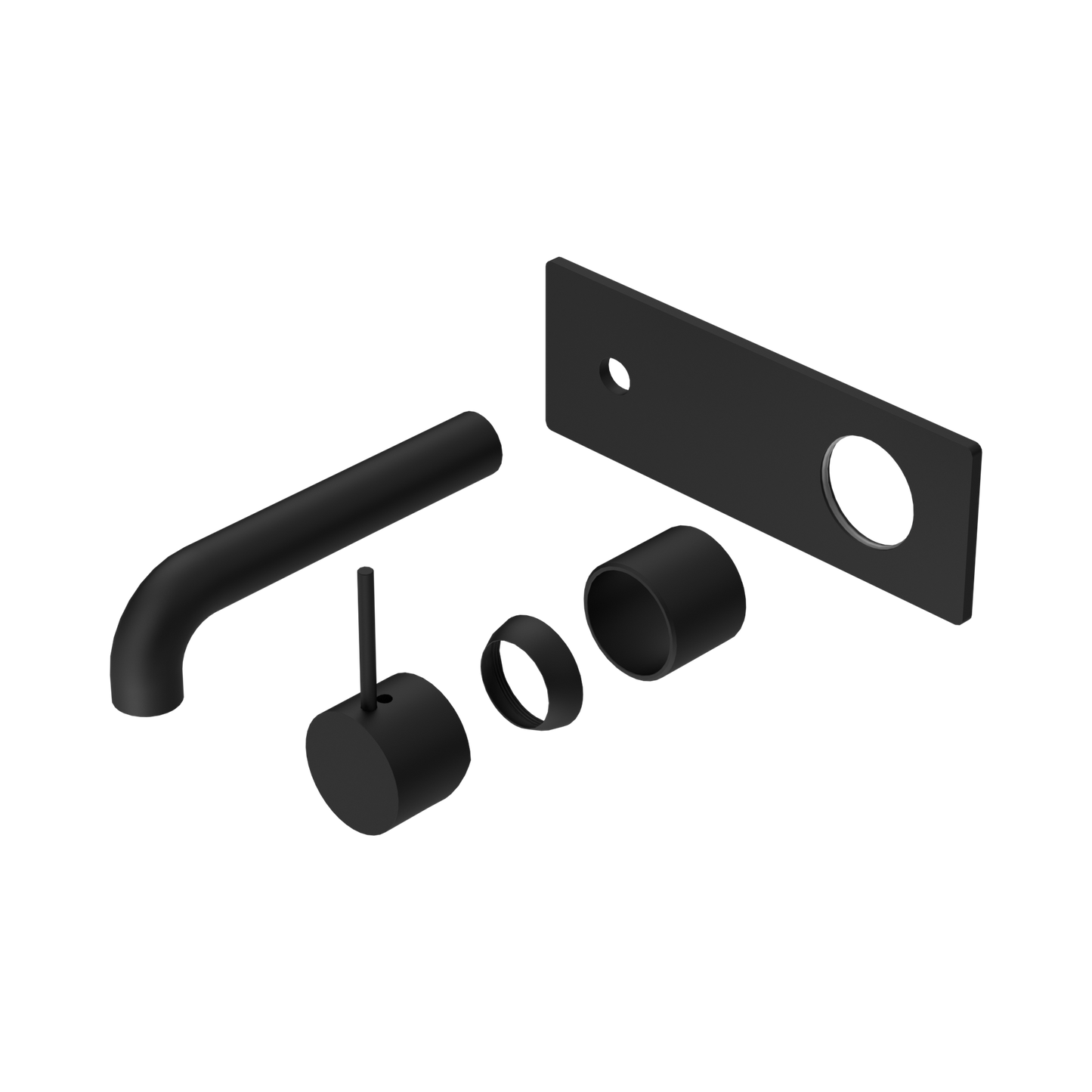 Mecca Wall Basin/Bath Mixer Handle Up 120mm Trim Kits Only Matte Black