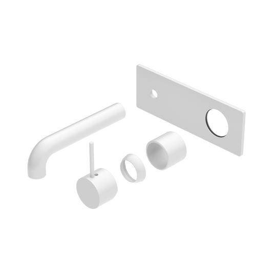 Mecca Wall Basin/Bath Mixer Handle Up 120mm Trim Kits Only Matte White