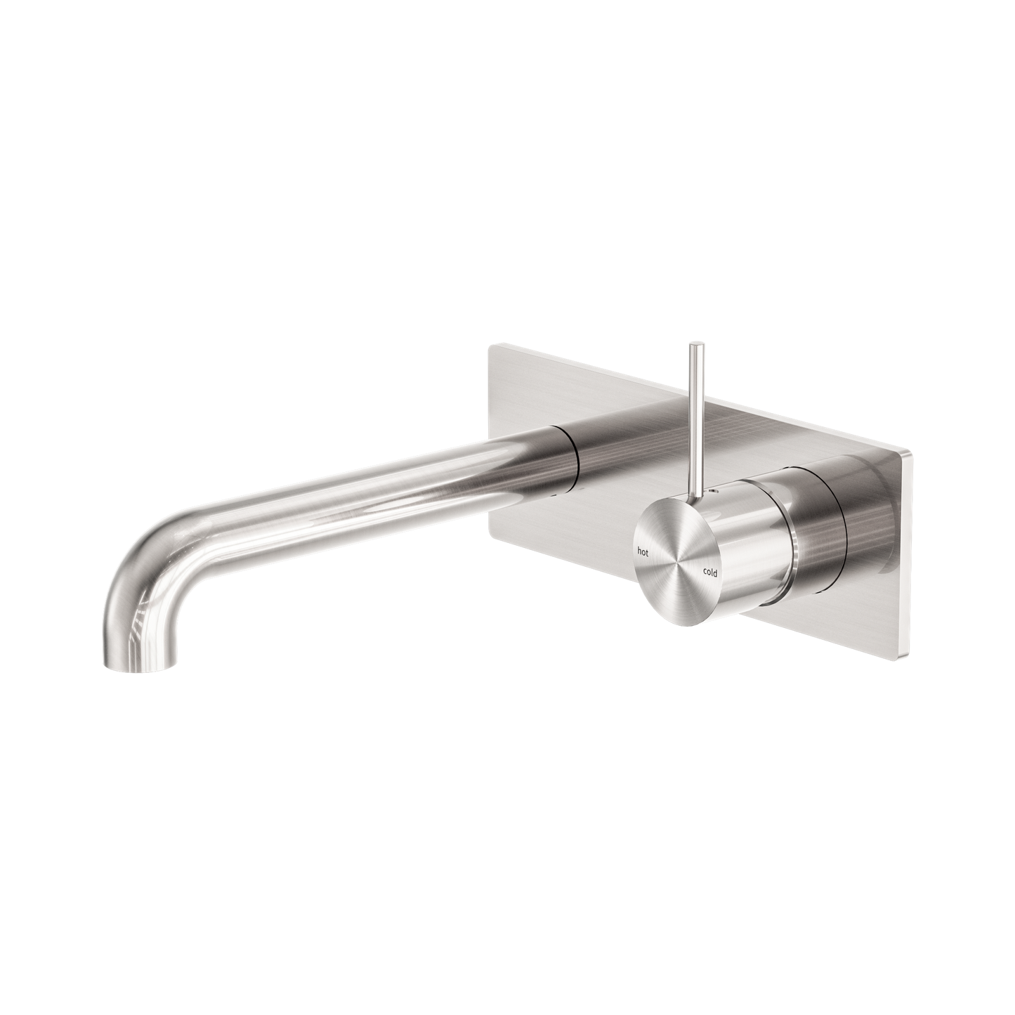 Mecca Wall Basin/Bath Mixer Handle Up 160mm Brushed Nickel