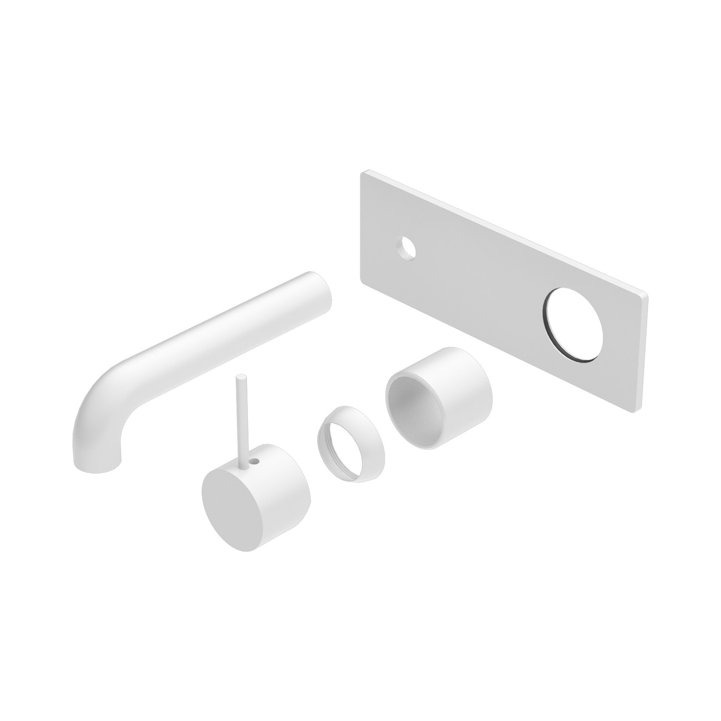 Mecca Wall Basin/Bath Mixer Handle Up 160mm Trim Kits Only Matte White