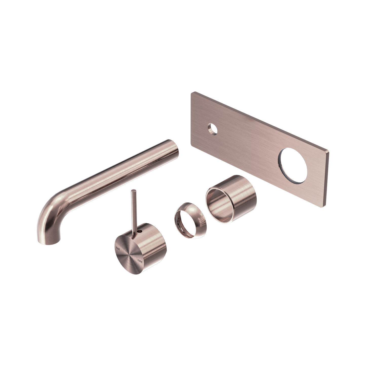 Mecca Wall Basin/Bath Mixer Handle Up 185mm Trim Kits Only Brushed Bronze
