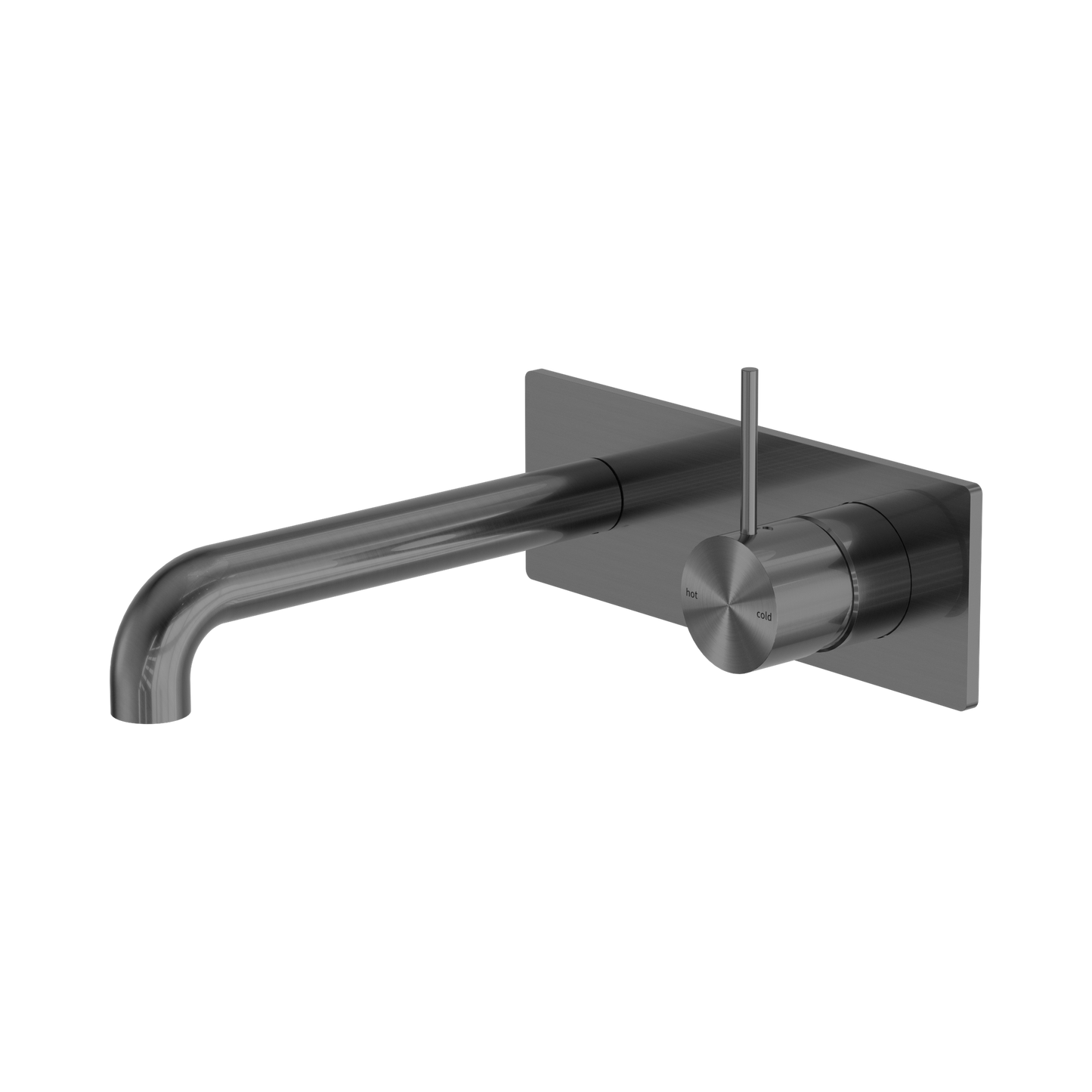 Mecca Wall Basin/Bath Mixer Handle Up 230mm Gun Metal