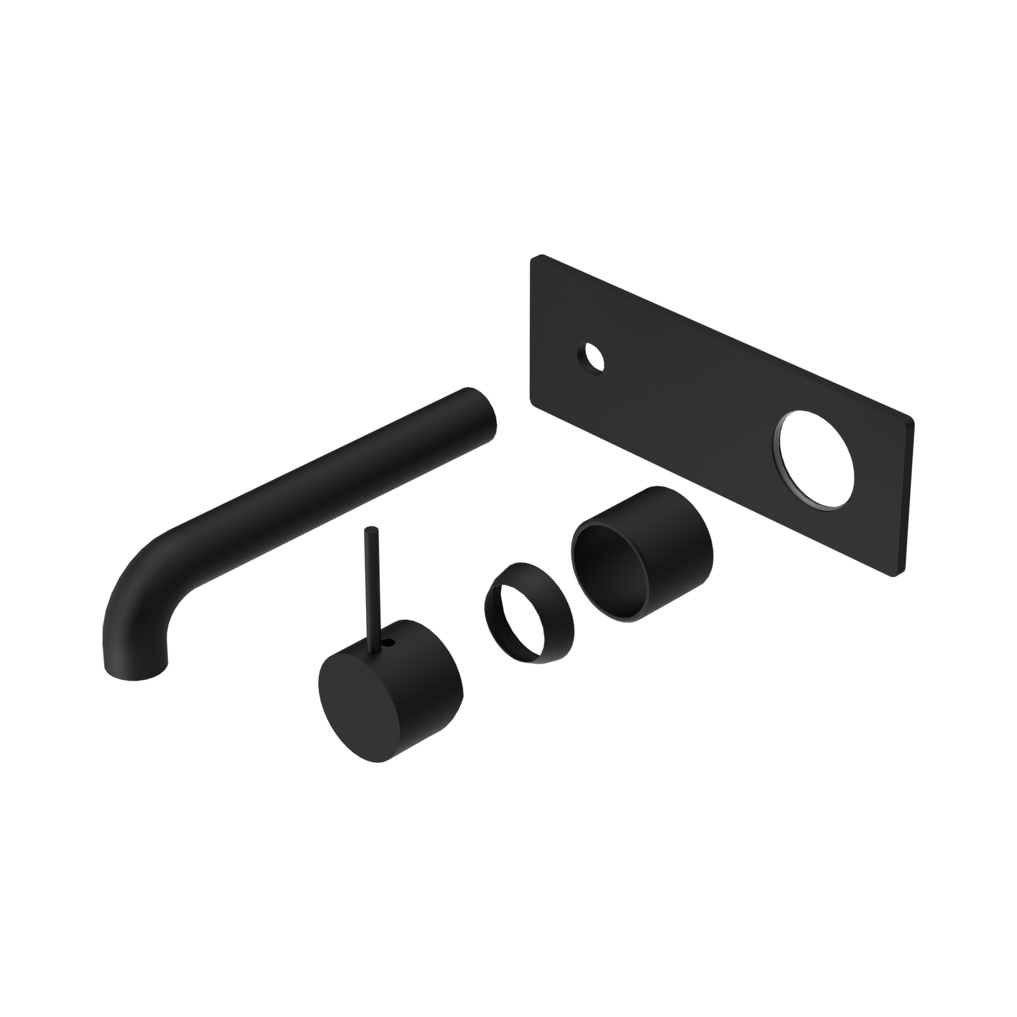 Mecca Wall Basin/Bath Mixer Handle Up 230mm Trim Kits Only Matte Black