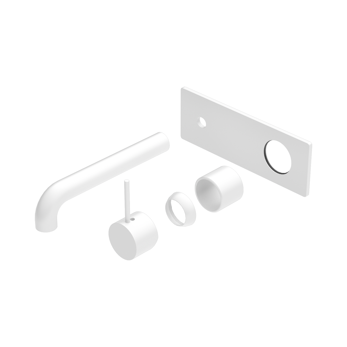 Mecca Wall Basin/Bath Mixer Handle Up 260mm Trim Kits Only Matte White