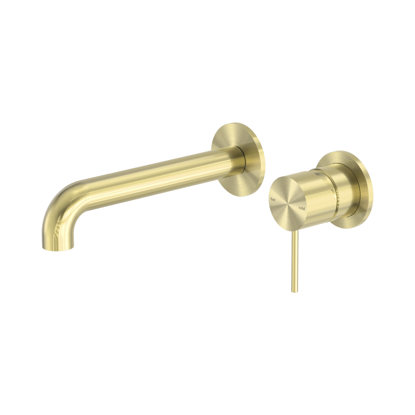 Mecca Wall Basin/Bath Mixer Separate Back Plate 120mm Brushed Gold