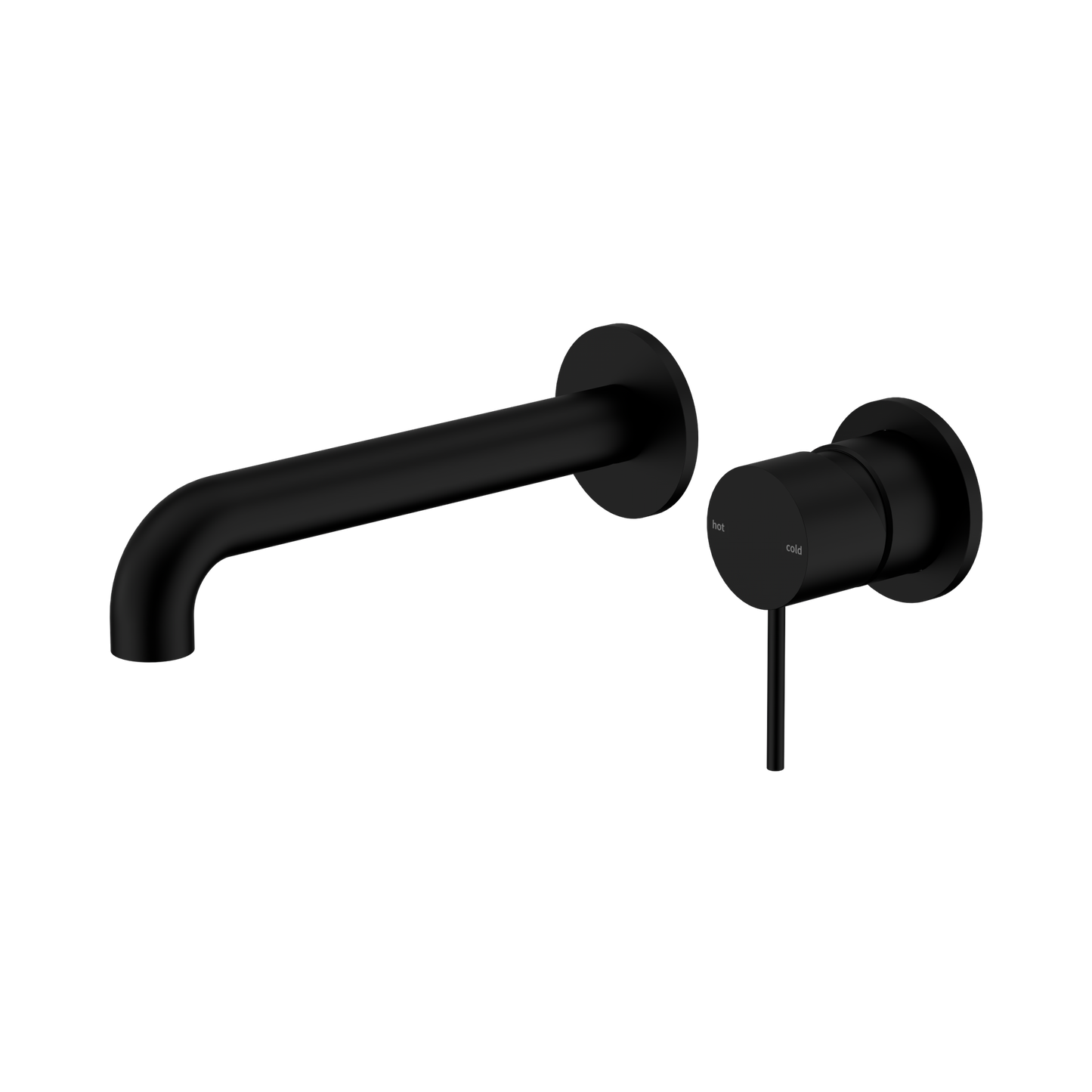 Mecca Wall Basin/Bath Mixer Separate Back Plate 120mm Matte Black