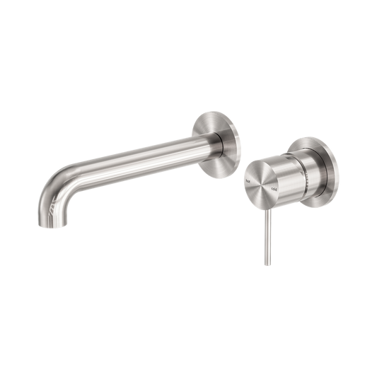 Mecca Wall Basin/Bath Mixer Separate Back Plate 160mm Brushed Nickel