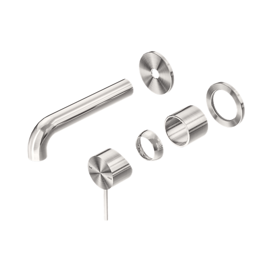 Mecca Wall Basin/Bath Mixer Separate Back Plate 160mm Trim Kits Only Brushed Nickel